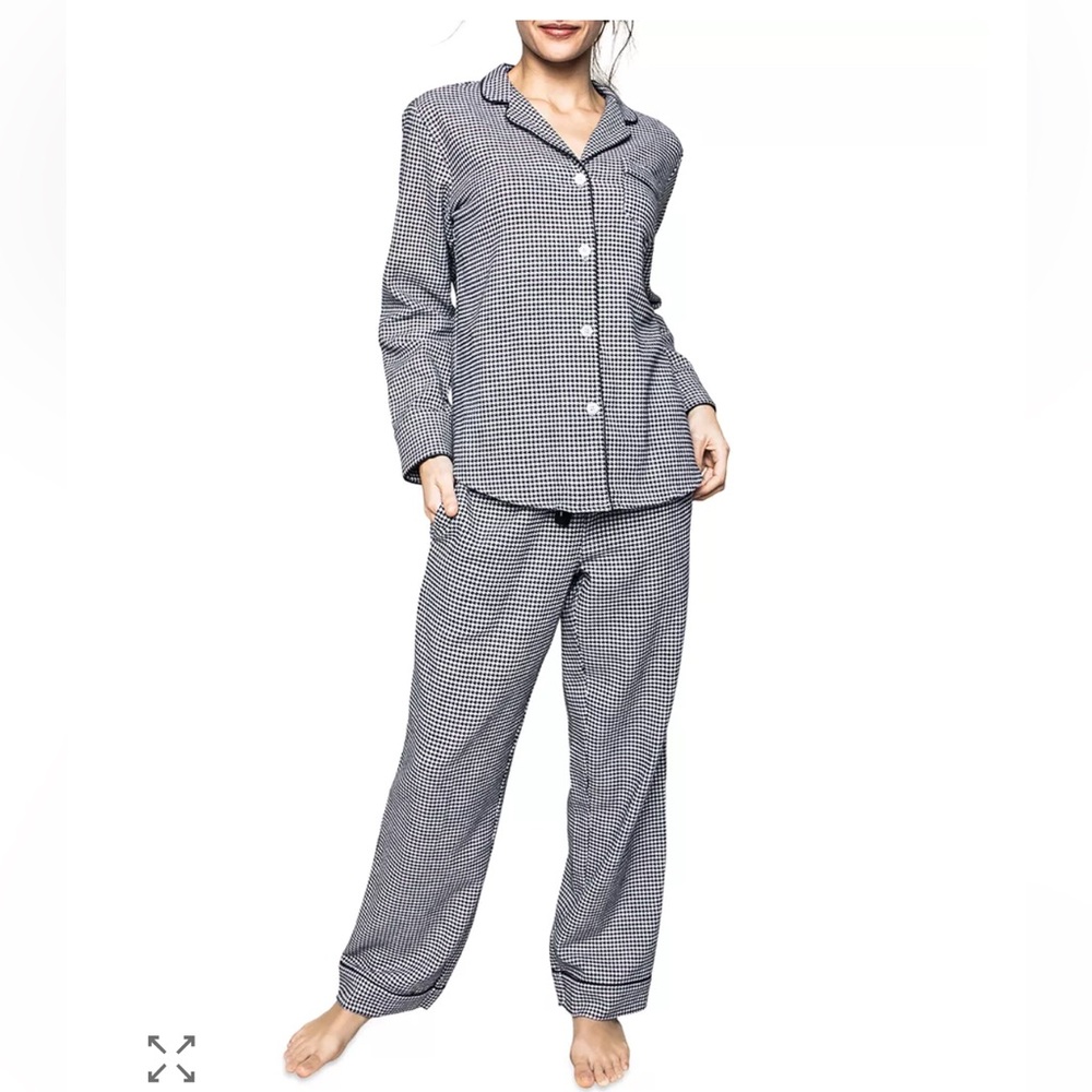 Petite Plume houndstooth flannel Pajama Set